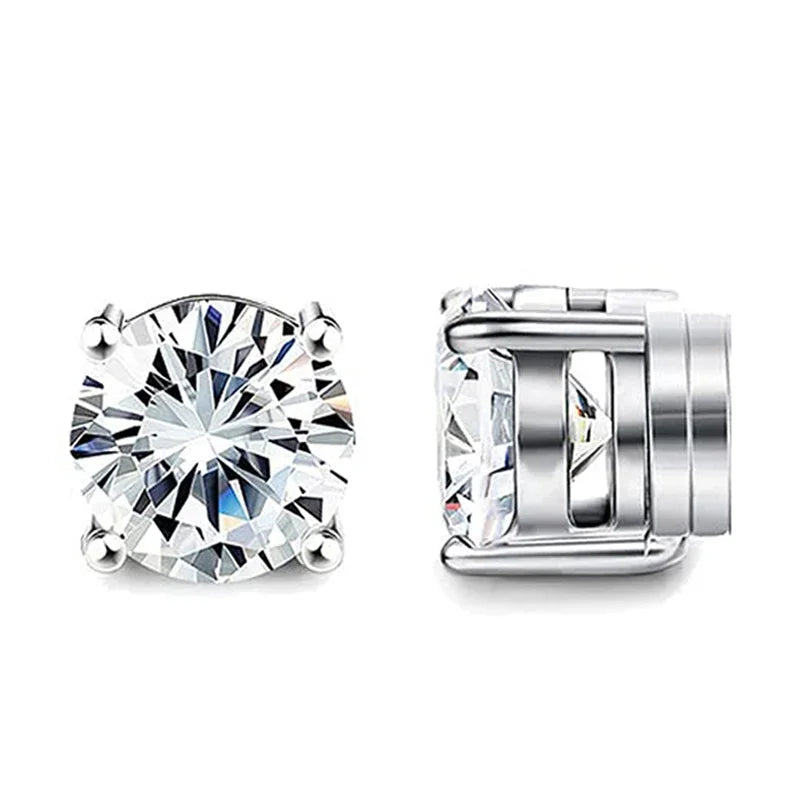 1 Pairs Crystal magnetic ear stud