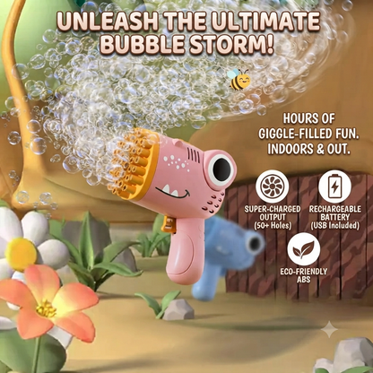 40 Hole Dinosaur Bubble Handheld Bubble Machine