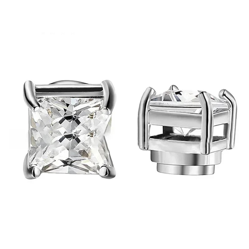 1 Pairs Crystal magnetic ear stud