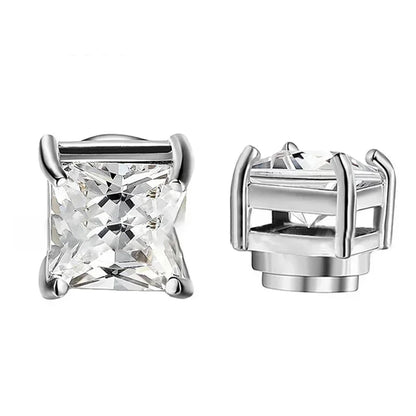 1 Pairs Crystal magnetic ear stud