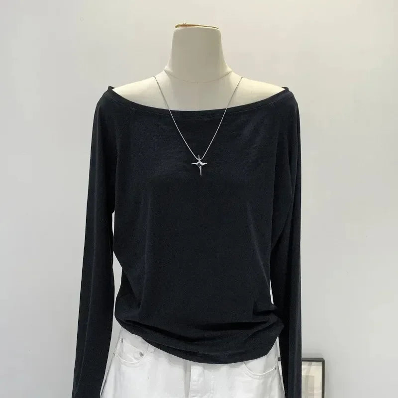 Autumn Winter One Shoulder top