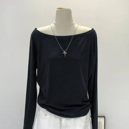 Autumn Winter One Shoulder top