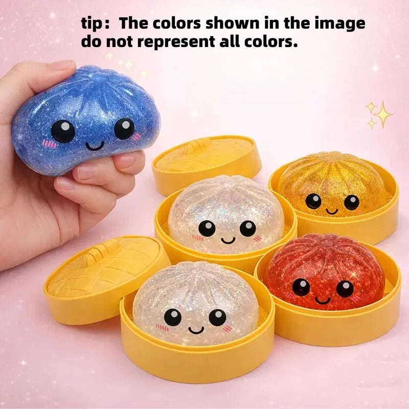 Steamed Bun Squeeze Toy Simulation Bao Stress Relief Fidget toy