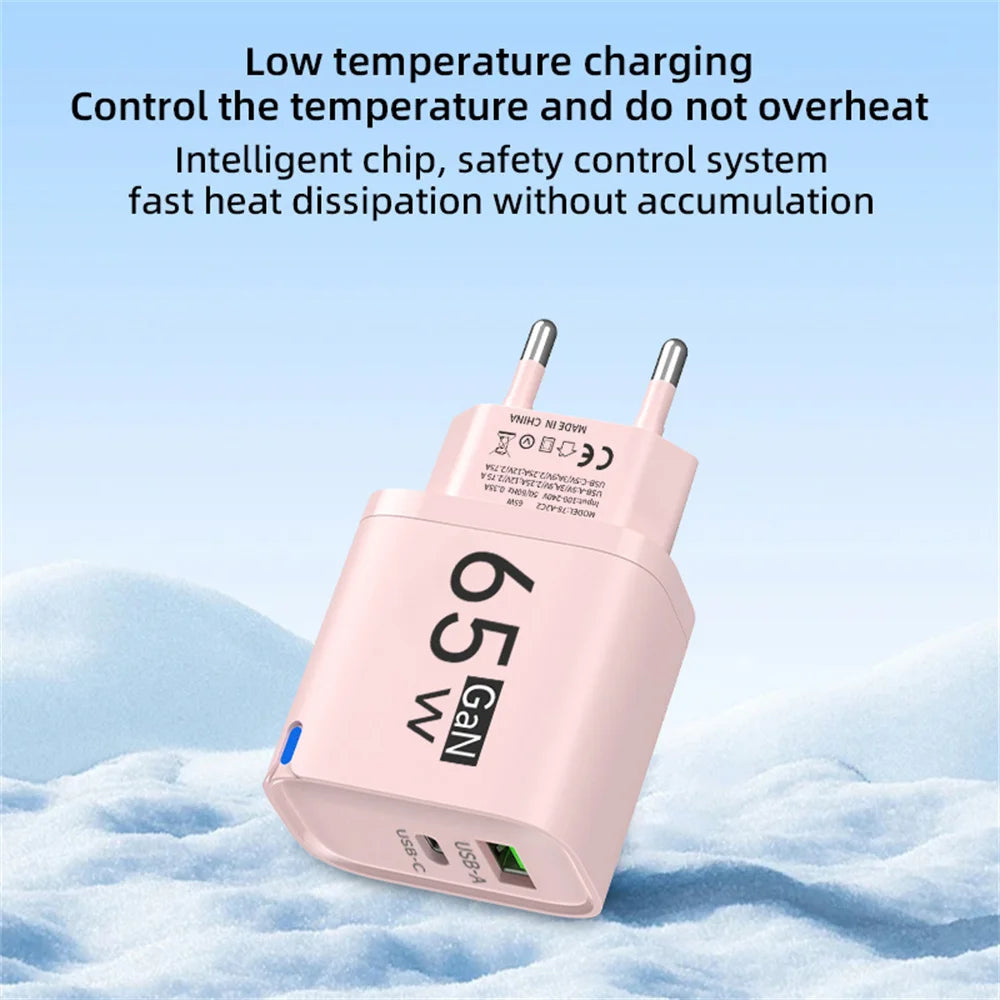 USB 65W Fast Charging Charger Type C