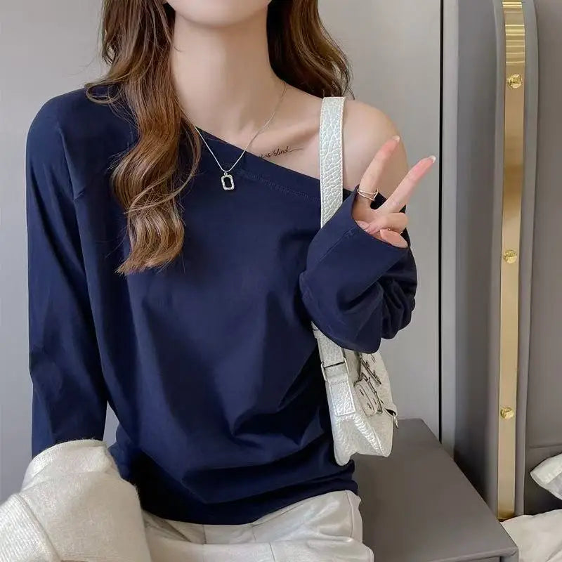 Autumn Winter One Shoulder top