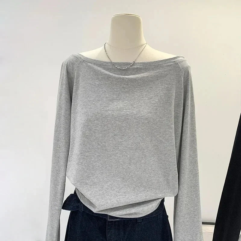 Autumn Winter One Shoulder top