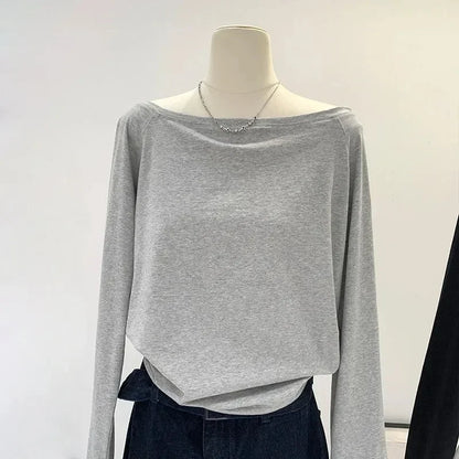 Autumn Winter One Shoulder top