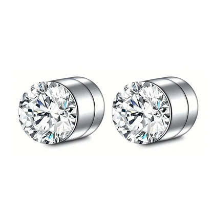 1 Pairs Crystal magnetic ear stud