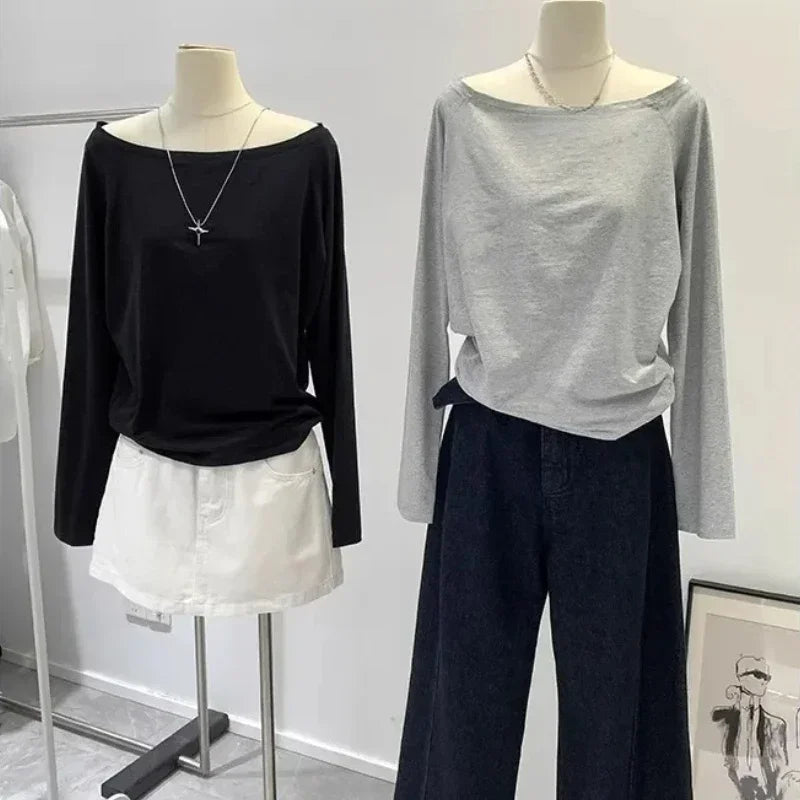 Autumn Winter One Shoulder top