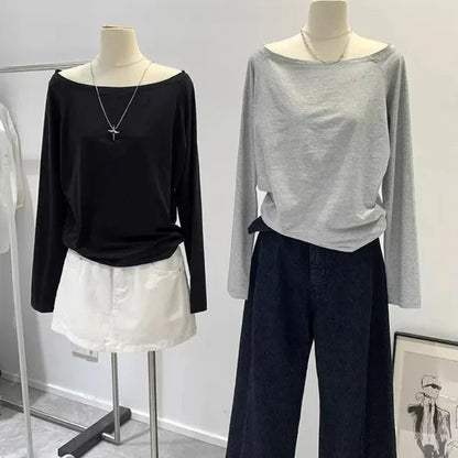 Autumn Winter One Shoulder top
