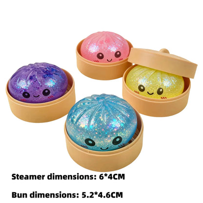 Steamed Bun Squeeze Toy Simulation Bao Stress Relief Fidget toy