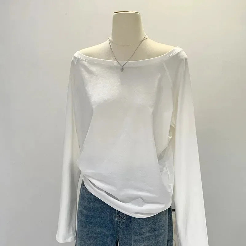 Autumn Winter One Shoulder top