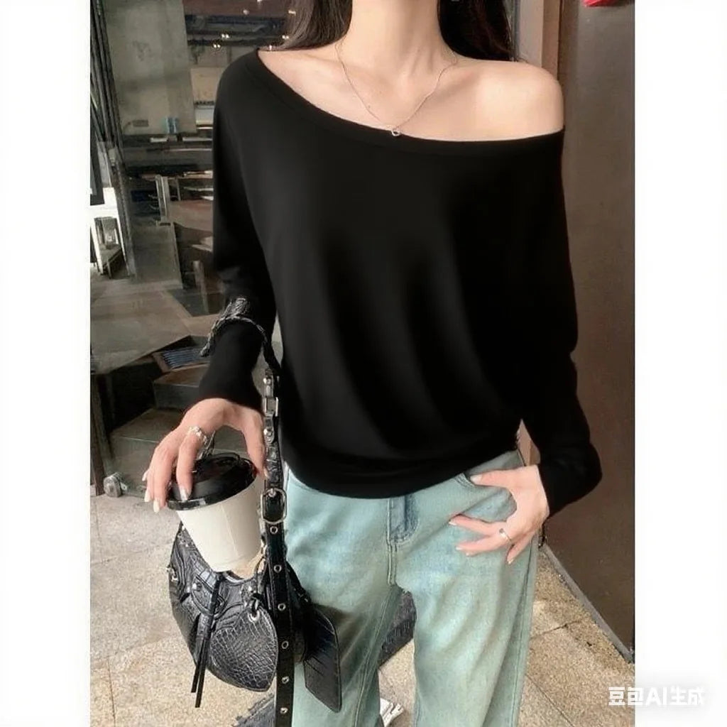 Autumn Winter One Shoulder top