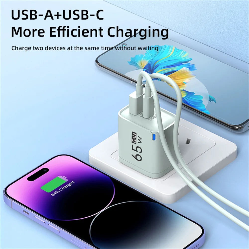 USB 65W Fast Charging Charger Type C