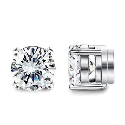 1 Pairs Crystal magnetic ear stud