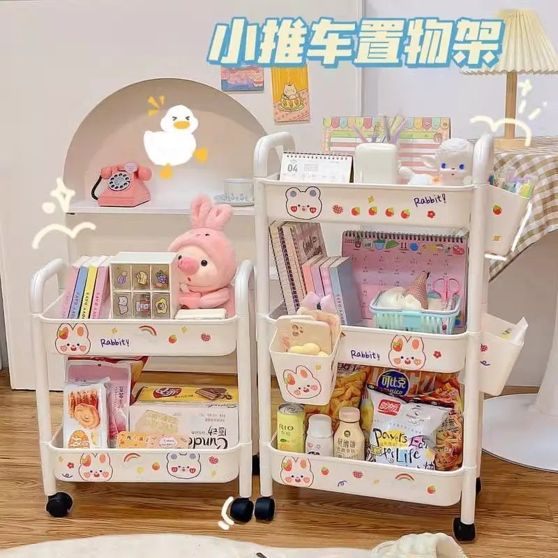 Four wheel rolling storage cart