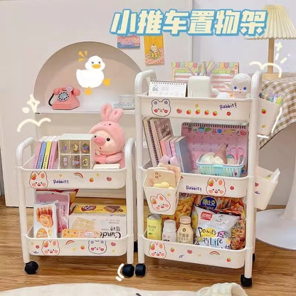 Four wheel rolling storage cart