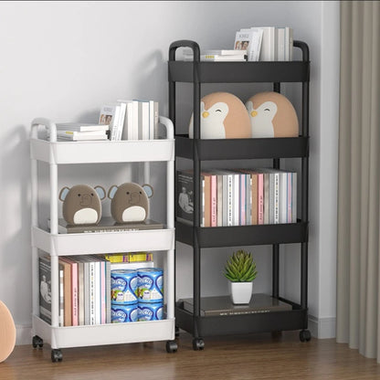 Four wheel rolling storage cart