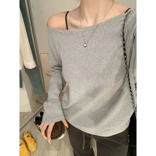 Autumn Winter One Shoulder top