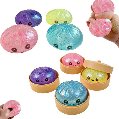 Steamed Bun Squeeze Toy Simulation Bao Stress Relief Fidget toy