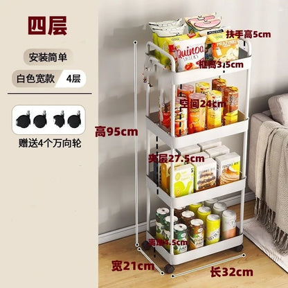 Four wheel rolling storage cart
