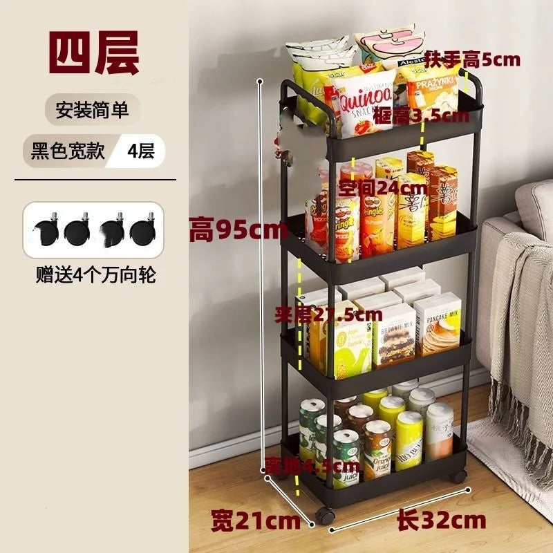 Four wheel rolling storage cart